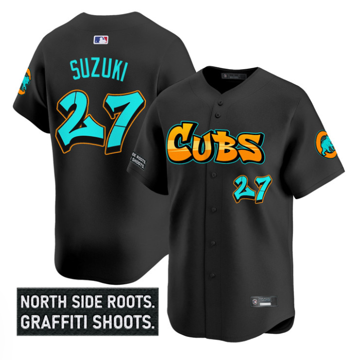 Seiya Suzuki Jersey #27 Chicago Cubs Graffiti North Side Edition Stitched Cream