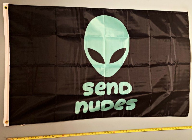 Send Nudes Flag Send Nudes Alien B Beer Boys USA Sign 3x5'