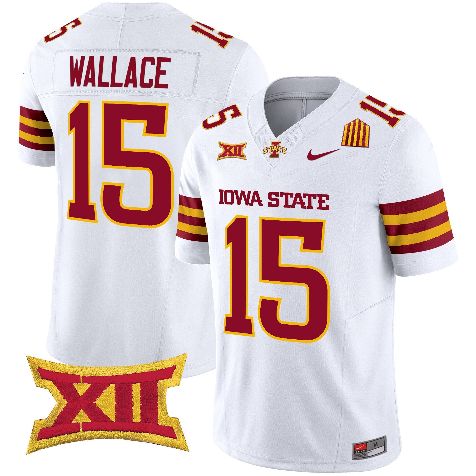 Seneca Wallace Jersey #15 Iowa State Cyclones 2025 Stitched White