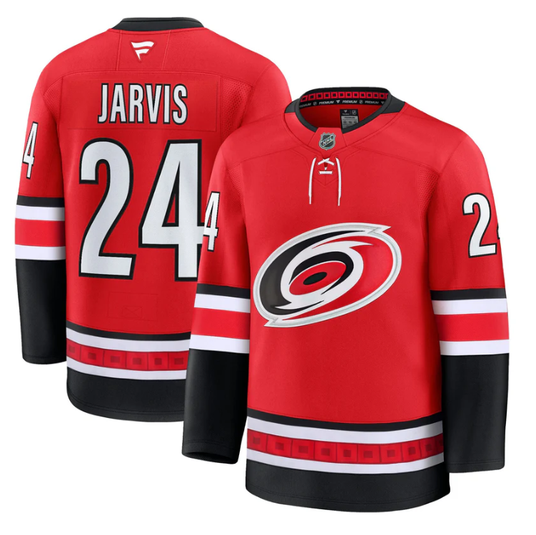 Seth Jarvis Jersey #24 Carolina Hurricanes 2025 - 26 Premium Stitched