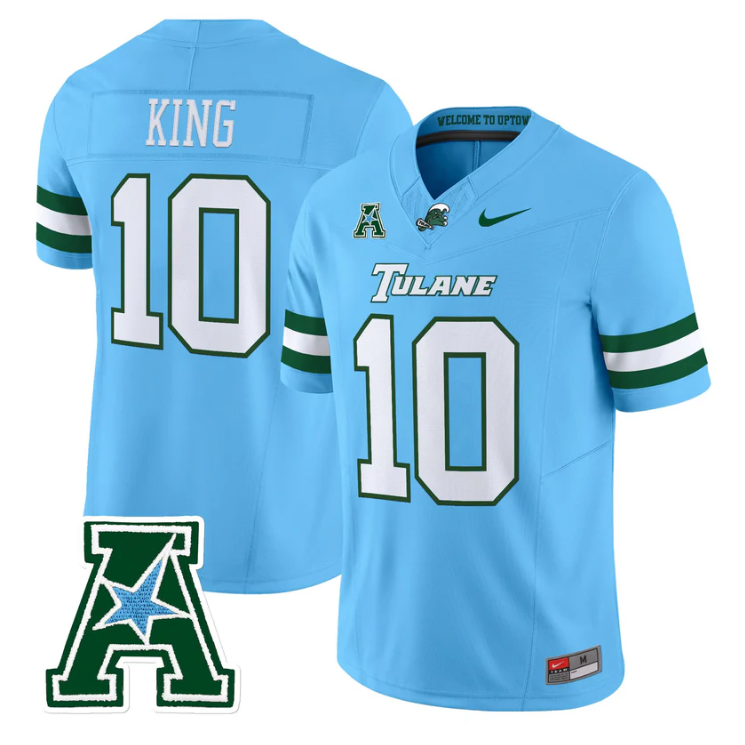 Shaun King Jersey #10 Tulane Green Wave 2025 Vapor Limited Stitched