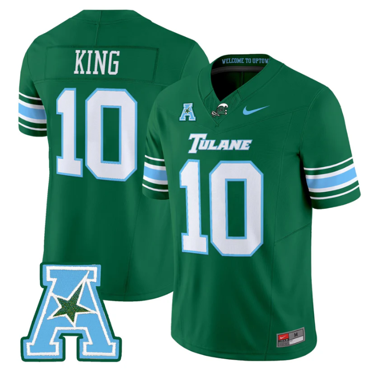 Shaun King Jersey #10 Tulane Green Wave 2025 Vapor Limited Stitched