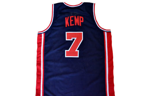 Shawn Kemp Jersey #7 Team USA Basketball Navy Blue