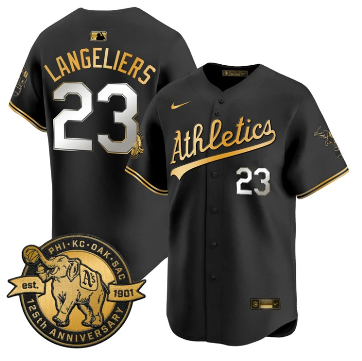 Shea Langeliers Jersey #23 Oakland Athletics 125th Anniversary Stitched