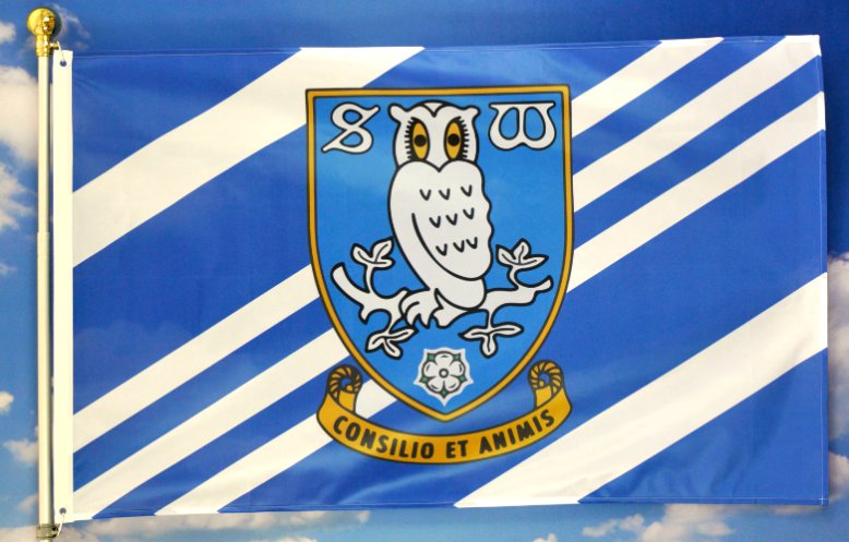 Sheffield Wednesday Football Club Flag 3x5ft Banner Polyester