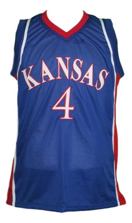 Sherron Collins Jersey #4 Kansas College Basketball Blue