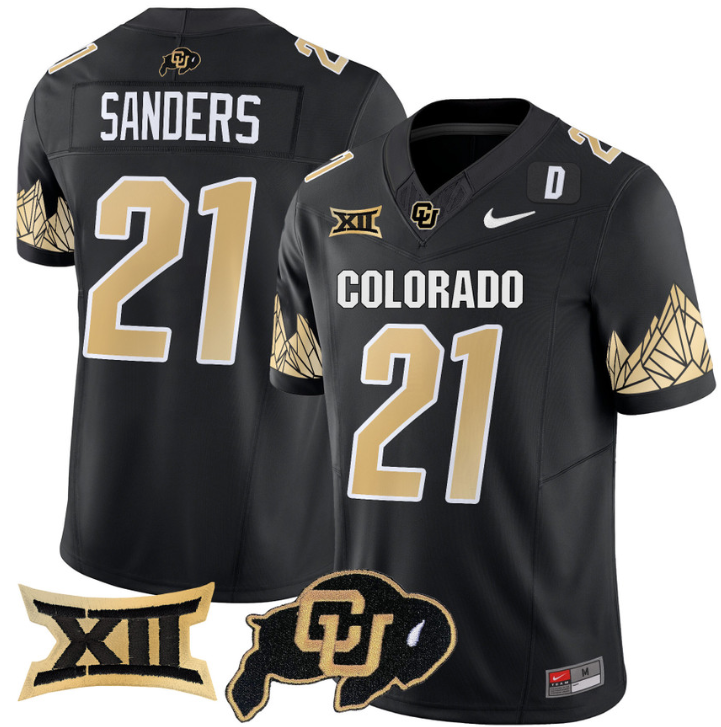 Shilo Sanders Jersey #21 Colorado Buffaloes Vapor Limited Football Black
