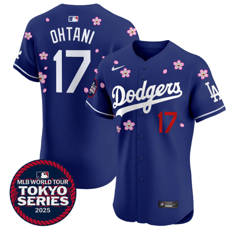 Shohei Ohtani Jersey #17 Dodgers Tokyo Series 2025 Vapor Premier Elite Stitched Royal
