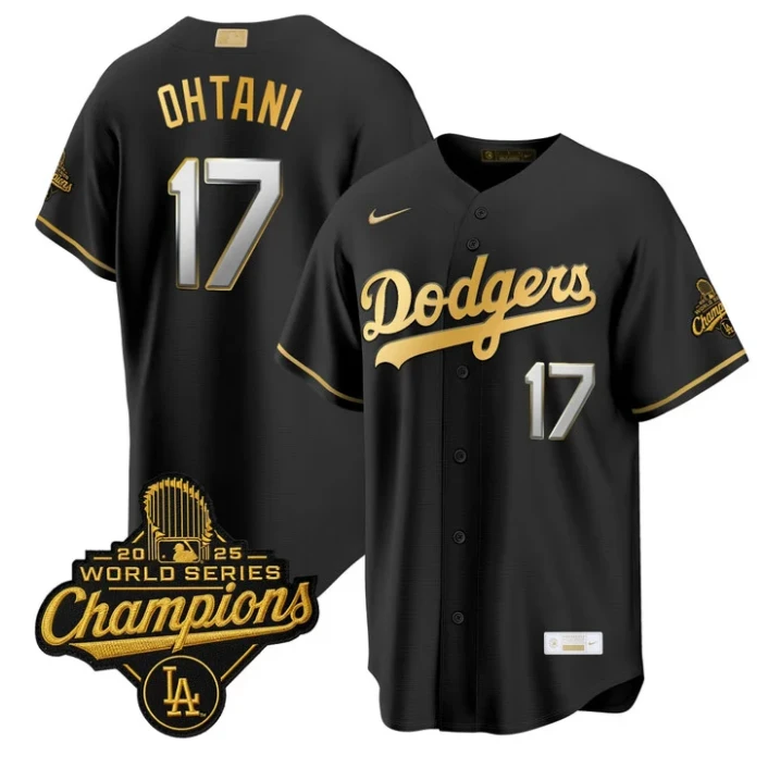 Shohei Ohtani Jersey #17 Dodgers Gold Collection Premier Stitched
