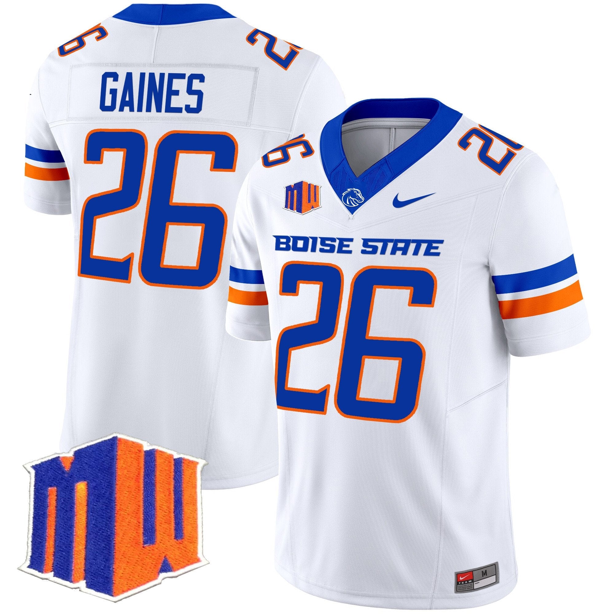Sire Gaines Jersey #26 Boise State Broncos 2025 Vapor Stitched White