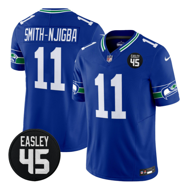 Smith-Njigba Jersey #11 Kenny Easley Memorial Patch Limited Stitched
