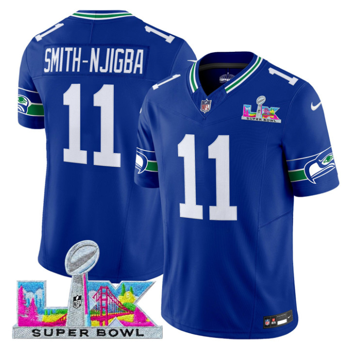 Smith-Njigba Jersey #11 Super Bowl LX Vapor Limited All Stitched