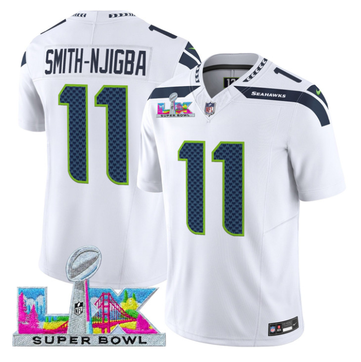 Smith-Njigba Jersey #11 Super Bowl LX Vapor Limited All Stitched