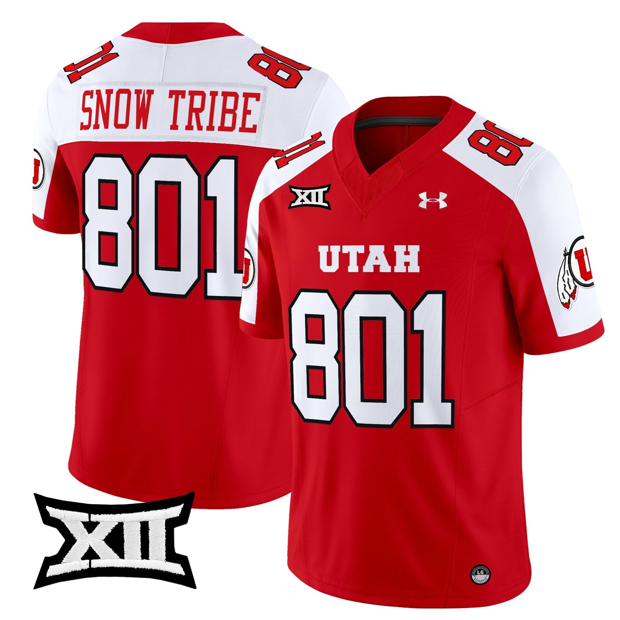 Snow Tribe Jersey #801 Utah Utes 2025 Vapor Limited Stitched Red Alternate