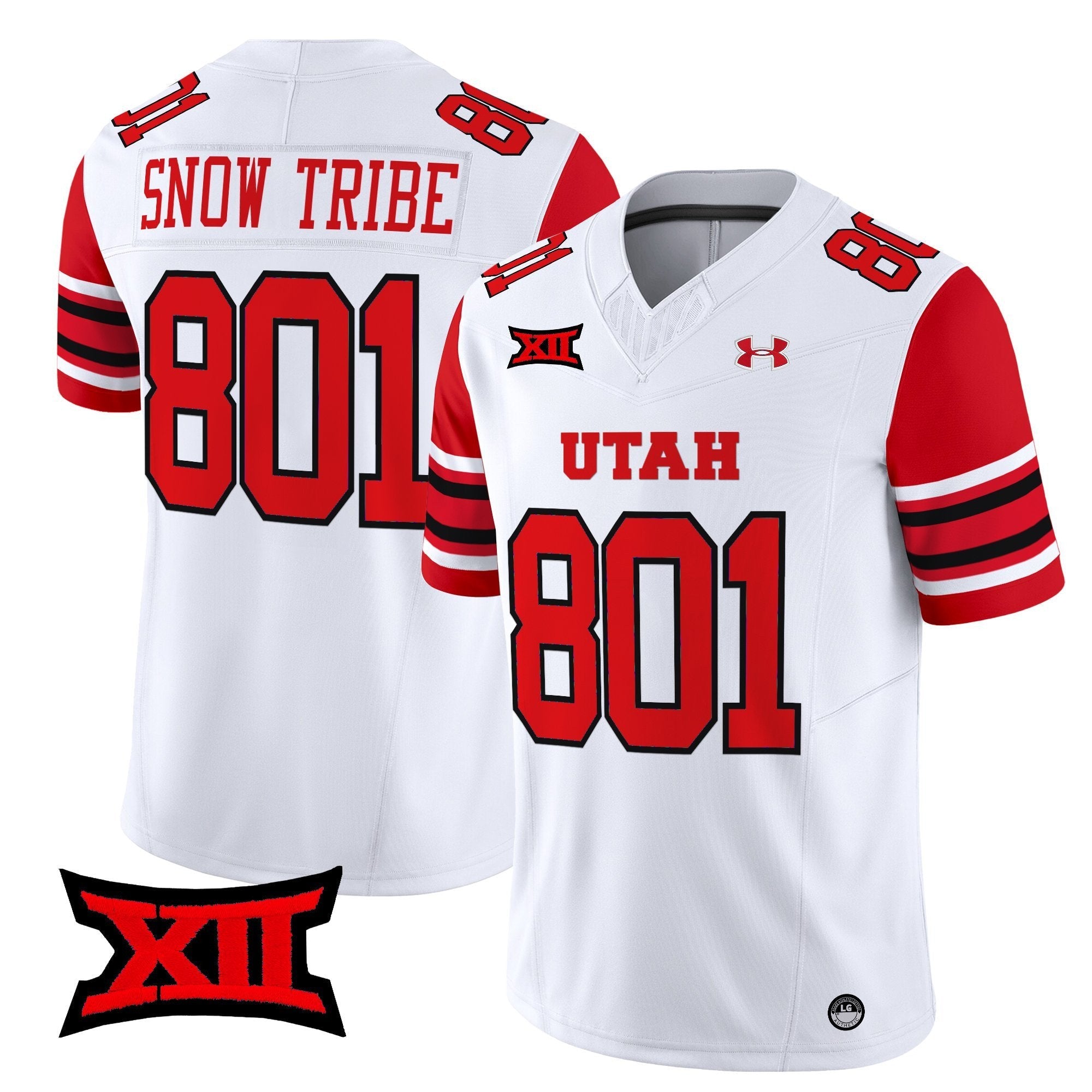 Snow Tribe Jersey #801 Utah Utes 2025 Vapor Limited Stitched White