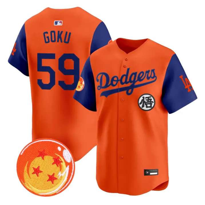 Son Goku Jersey #59 Dodgers Dragon Ball Vapor Premier Stitched