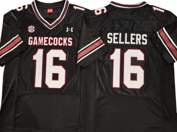 South Carolina Gamecock #16 LaNorris Sellers Jersey College Football Black