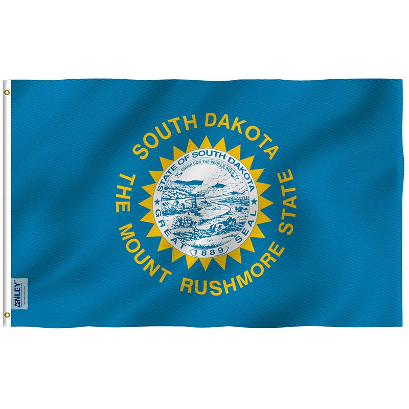 South Dakota State Flag - South Dakota SD Flag Polyester with Brass Grommets 3X5Ft Banner USA