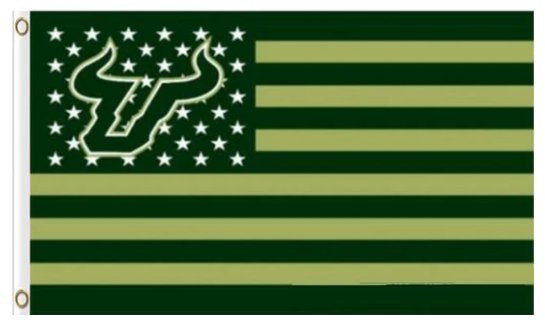 South Florida Bulls Star Nation Flag 3X5ft Banner USA Polyester with 2 Brass Grommets