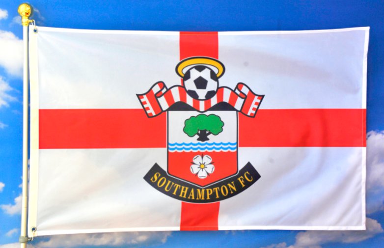 Southampton F.C. Football Club Flag 3x5ft Banner Polyester White Red