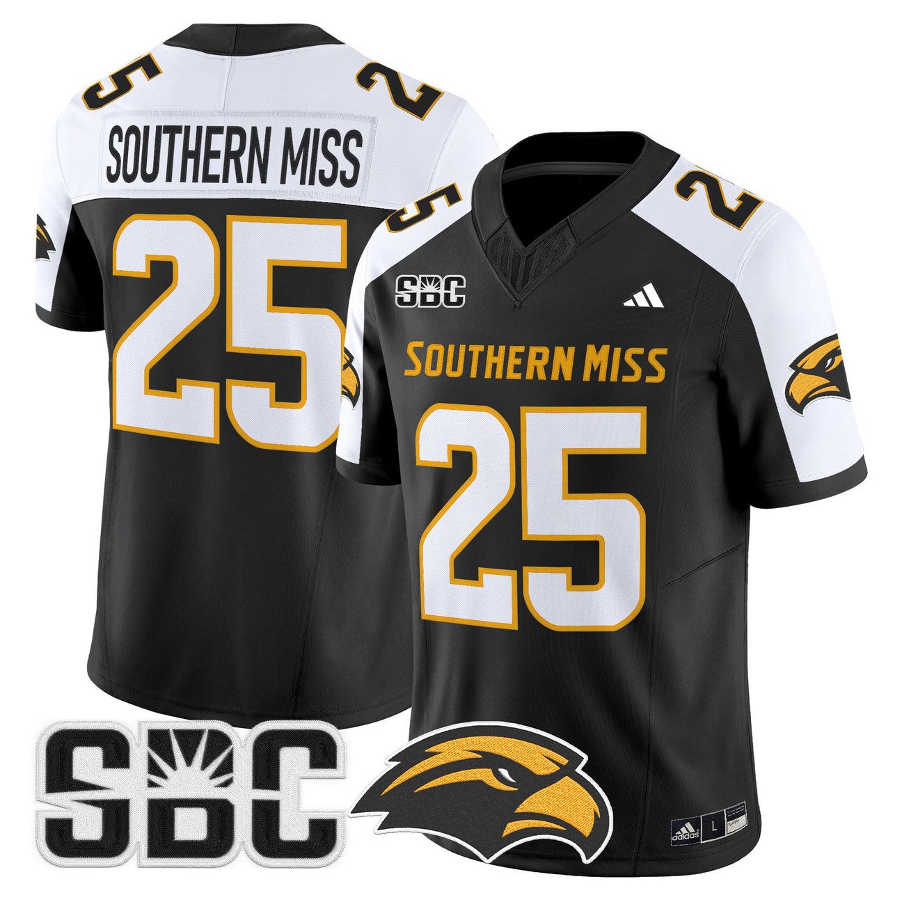 Southern Miss Jersey #25 Southern Miss Golden Eagles 2025 Vapor Limited Stitched