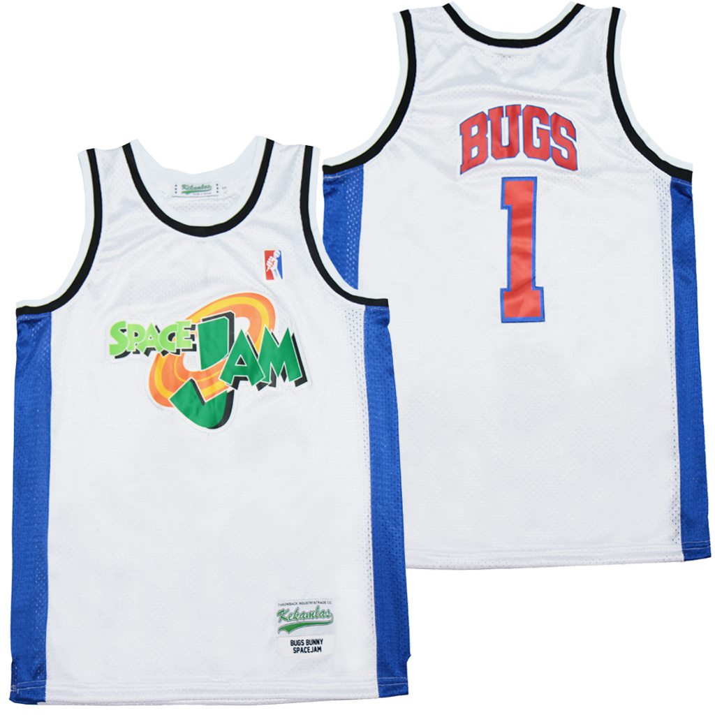 Space Jam #1 Bugs Bunny Movie Basketball Jersey White