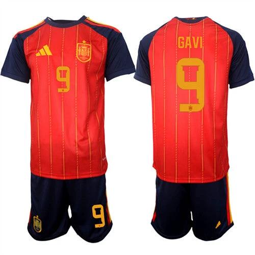 Spain #9 GAVI Jersey National Team x World Cup 2026 Home Red On Field Soccer