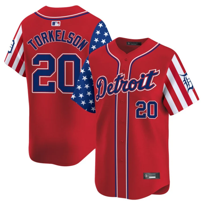 Spencer Torkelson Jersey #20 Detroit Tigers 2025 Memorial Day Vapor Premier Limited Stitched Red
