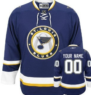 St. Louis Blues Customized Blue Third Jersey