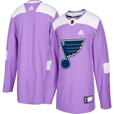 St. Louis Blues Purple Pink Custom Hockey Fights Cancer Practice Jersey