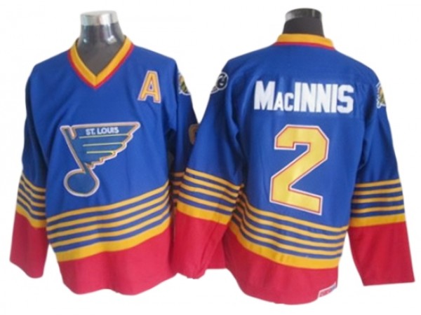 St. Louis Blues #2 Al MacInnis 1995 Vintage CCM Jersey - White
