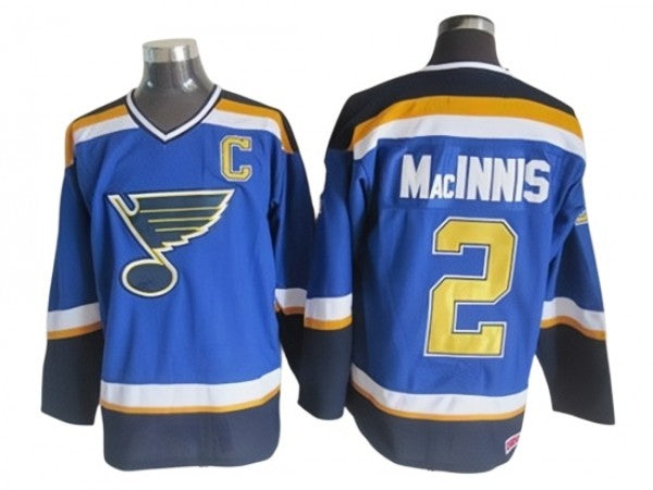 St. Louis Blues #2 Al MacInnis 1998 Vintage CCM Jersey - Blue