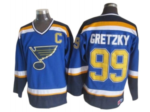 St. Louis Blues #99 Wayne Gretzky 1998 Vintage CCM Jersey - Blue
