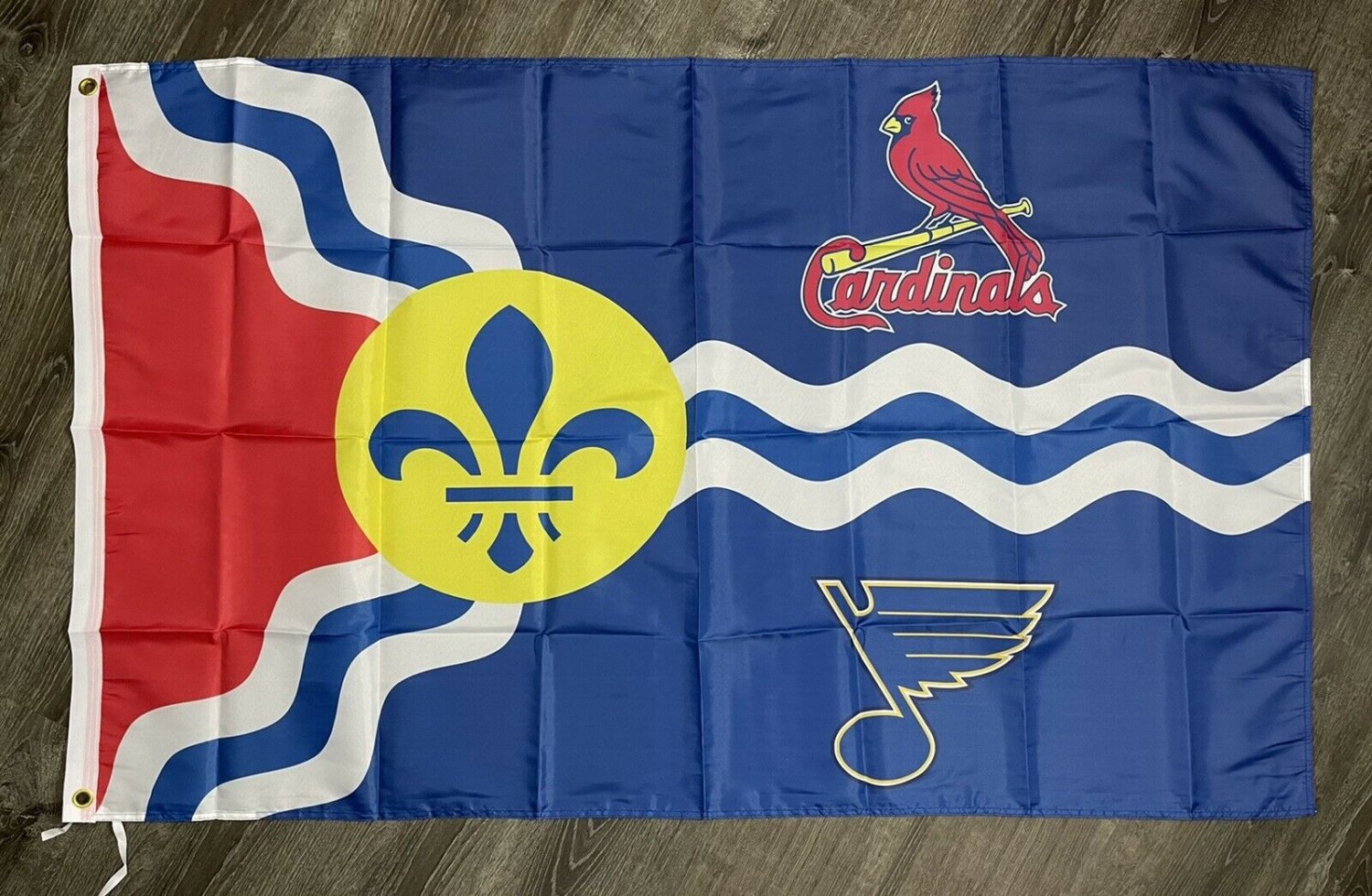 St. Louis Cardinals Blues Flag 3x5 ft Sports Banner Man-Cave Garage Bar