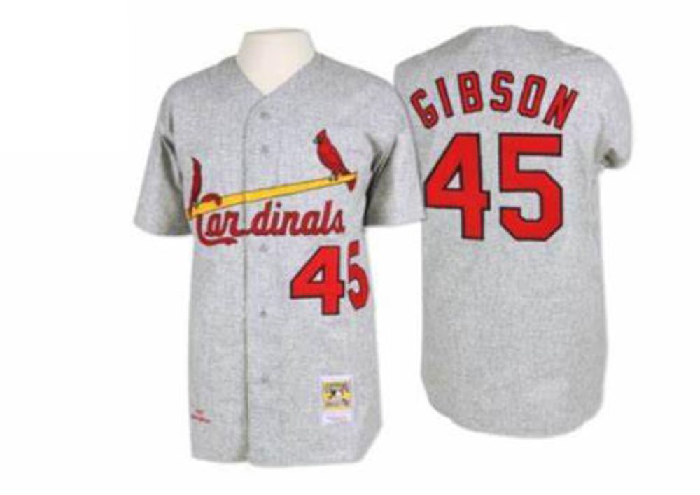 St. Louis Cardinals Bob Gibson Gray 1967 Throwback Jersey