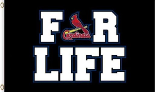 St. Louis Cardinals For Life Flag 3X5Ft Banner USA Polyester with Brass Grommets