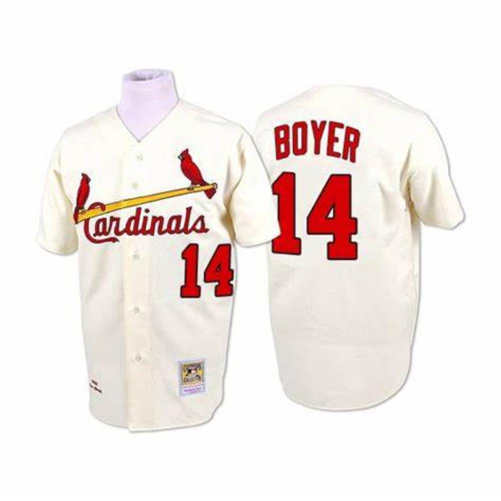 St. Louis Cardinals Ken Boyer Cream 1964 Throwback Jersey