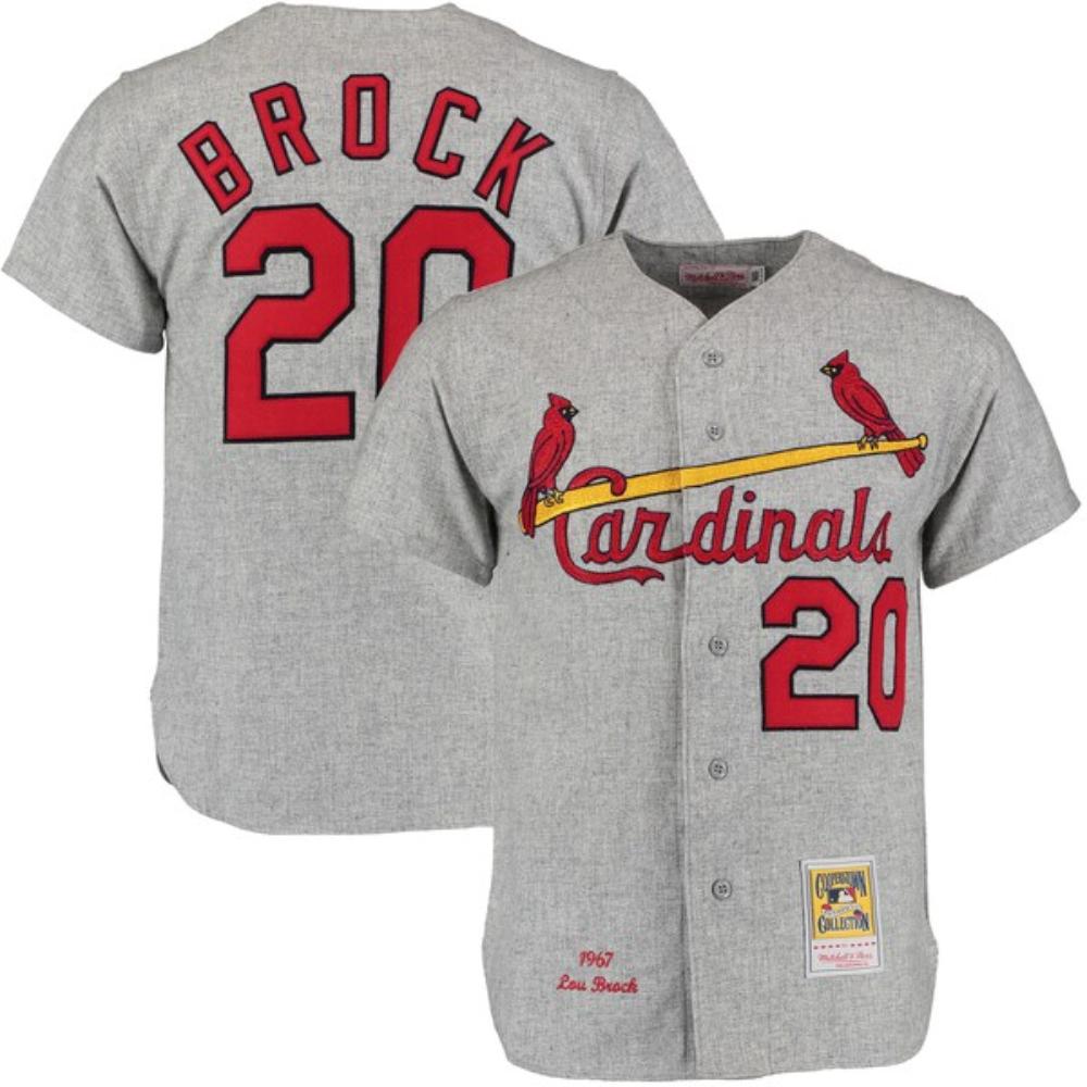 St. Louis Cardinals Lou Brock Gray 1967 Throwback Jersey