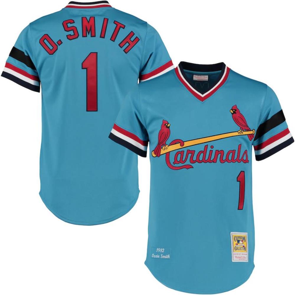 St. Louis Cardinals Ozzie Smith Blue 1982 Throwback Jersey