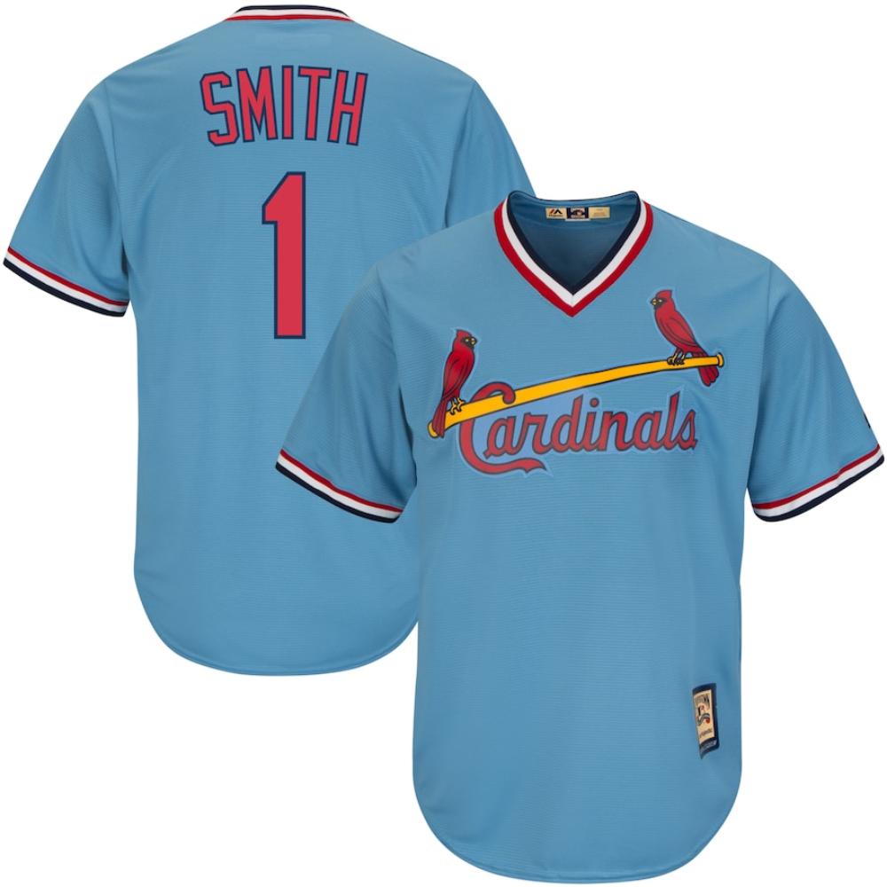 St. Louis Cardinals Ozzie Smith Blue Throwback Pullover Jersey
