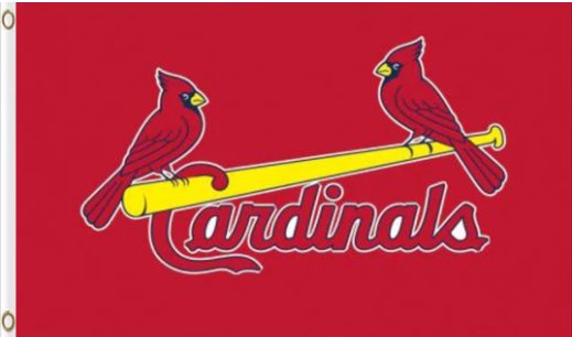 St. Louis Cardinals Red Flag 3X5Ft Banner USA Polyester with Brass Grommets