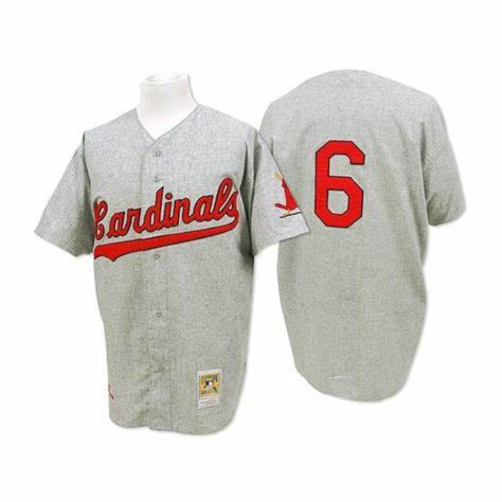 St. Louis Cardinals Stan Musial Gray 1956 Throwback Jersey