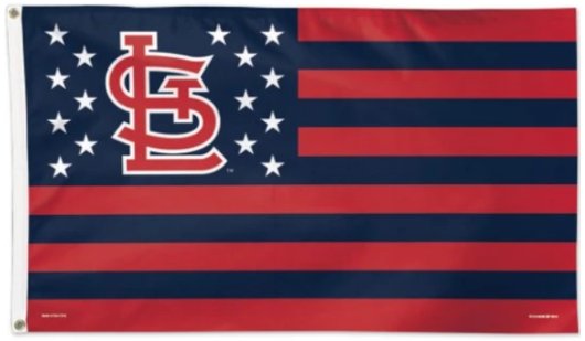 St. Louis Cardinals Star And Stripes Flag 3X5Ft Banner Polyester with Brass Grommets