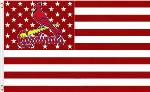 St. Louis Cardinals Star And Stripes Nation American Flag 3X5Ft Banner Polyester with Brass Grommets