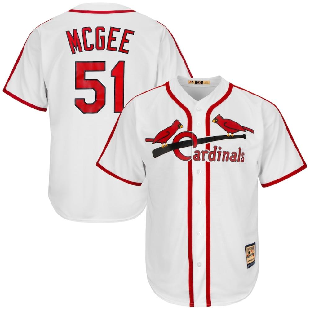 St. Louis Cardinals Willie McGee White Throwback Jersey