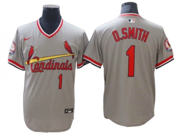 St. Louis Cardinals #1 Ozzie Smith Gary Cooperstown Collection Jersey