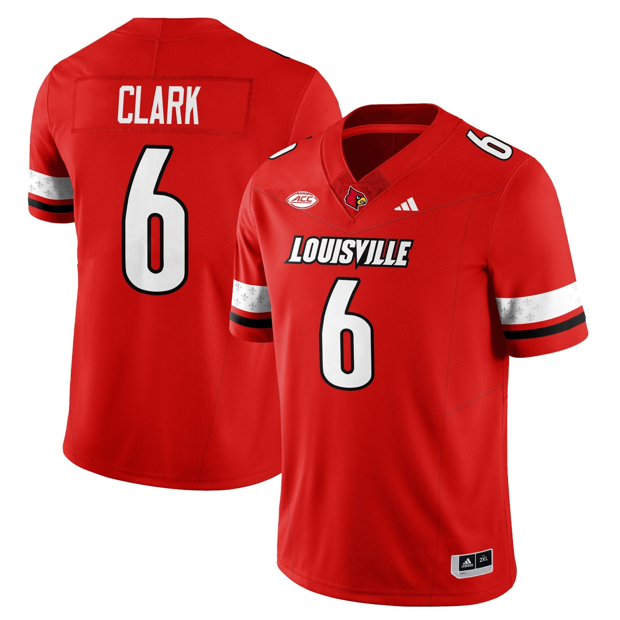 Stanquan Clark Jersey #6 Louisville Football 2025 Vapor Limited Stitched Red