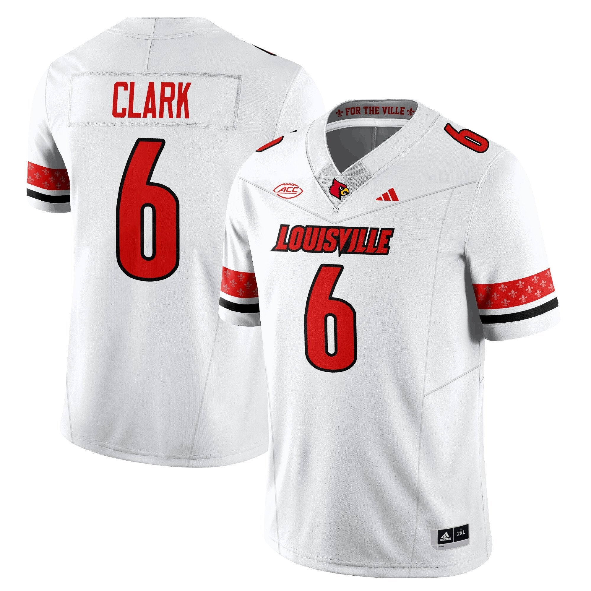 Stanquan Clark Jersey #6 Louisville Football 2025 Vapor Limited Stitched White
