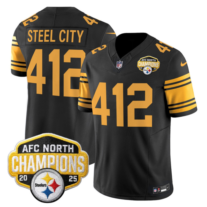 Steel City Jersey #412 AFC North Division Champions 2025 Stitched Color Rush
