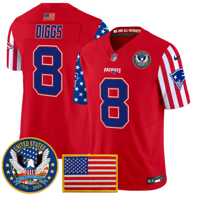 Stefon Diggs Jersey #8 America 250 Edition Vapor Limited Stitched